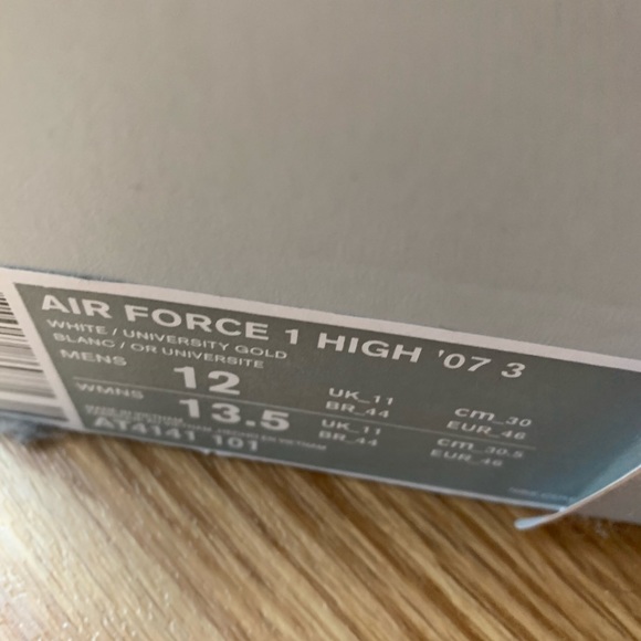 Nike Air Force 1 High ‘07 3 white university gold - Picture 6 of 7